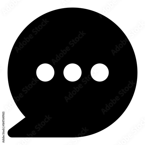 Circular Chat Bubble Icon