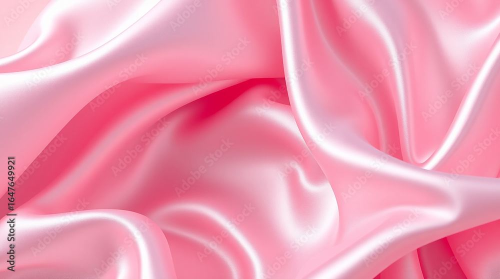 Fototapeta premium Luxurious Pink Silk Liquid Abstract Background