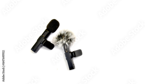lavalier microphone wireless on white background