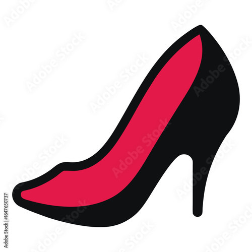 Human Heel Silhouette Vector Sharp Outline with Subtle Shading on White Background