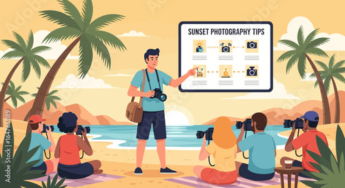 Sunset Photography Workshop At The Beach For Young Enthusiasts