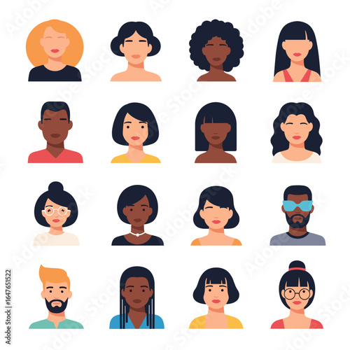 Collection of diverse avatars representing people from various backgrounds and ethnicities