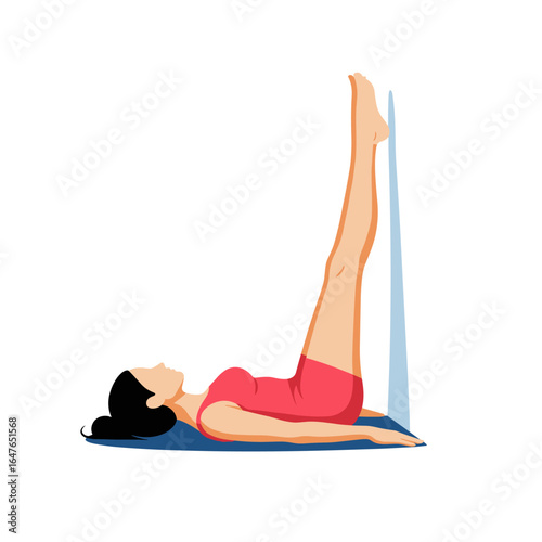 Gentle leg up the wall pose for relaxation and improved circulation
