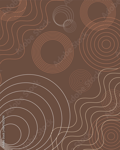Terracotta Echoes Boho Minimal Curvature Poster