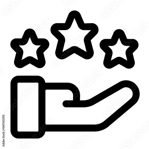 Open Hand with Three Stars