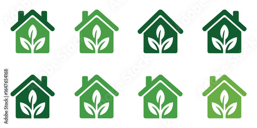 Smart Home and Property Icon Bundle Design. Set for Real Estate Business house icon on white background.