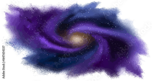 Spiral galaxy artistic illustration