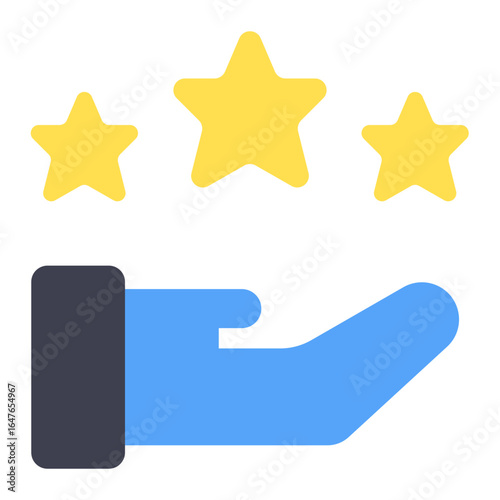 Open Hand with Three Stars
