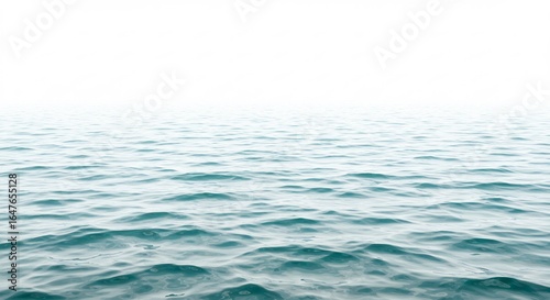 穏やかな水面 青白い光 静かに波打つ海. AI Generated