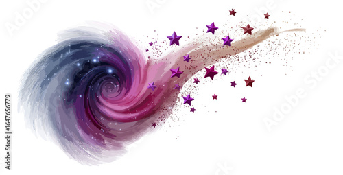Colorful abstract swirling vortex design