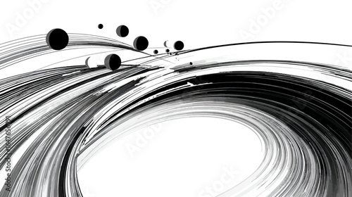 Wallpaper Mural Abstract black and white swirling design background Torontodigital.ca
