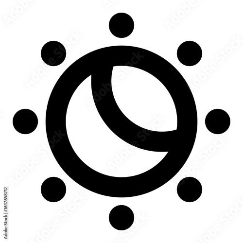 Crescent Moon and Star Icon