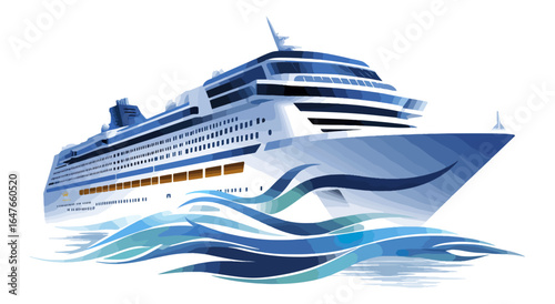 Cruise ship illustration