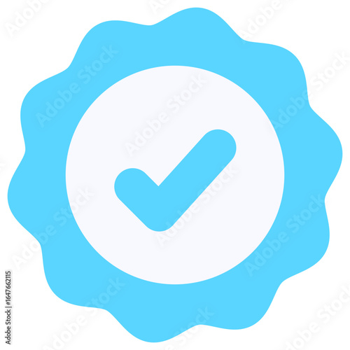 Circular Check Mark Badge Icon