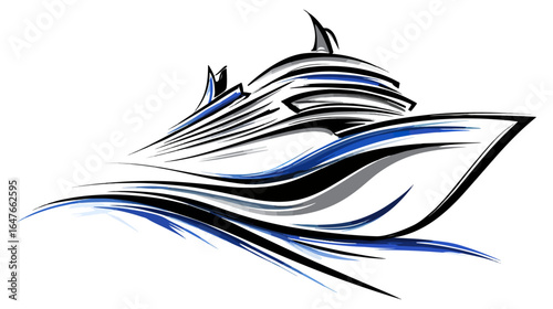 Abstract ship design graphics