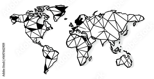 Geometric world map illustration