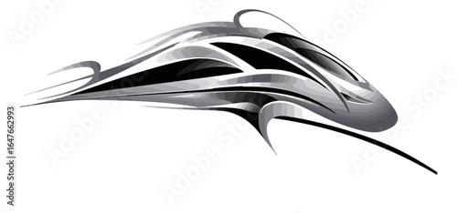 Abstract gray train illustration