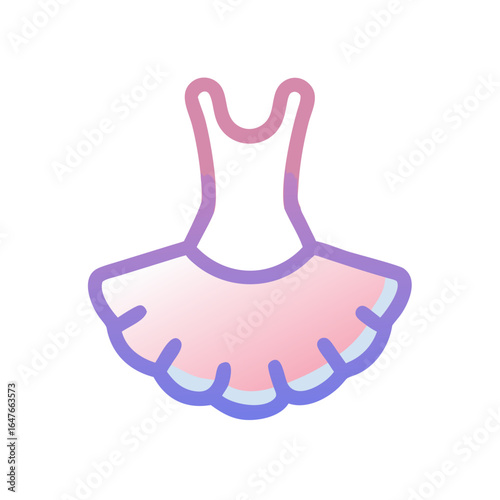 Pastel shaded ballerina tutu dress, costume for performance or pretend play