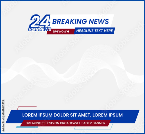 Corporate News Lower Third Vector. Professional set of lower third banners with a sleek design, perfect for corporate video presentations, business news, and media channels.