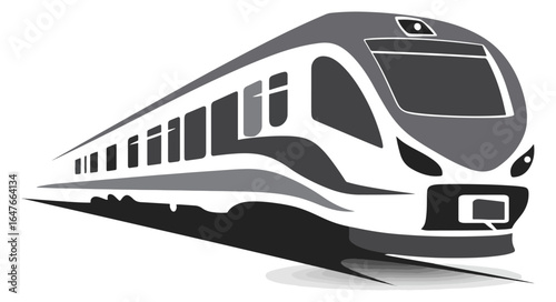 Grey train illustration