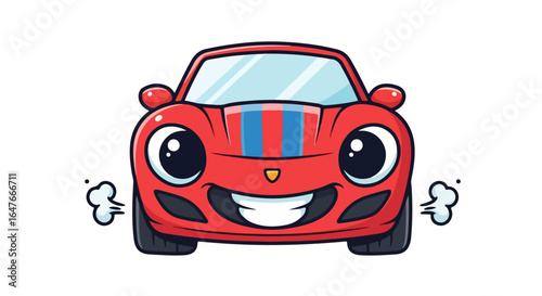 Charming Red Race Car VECTOR Playful Design for Children's Illustrations and Animated Content