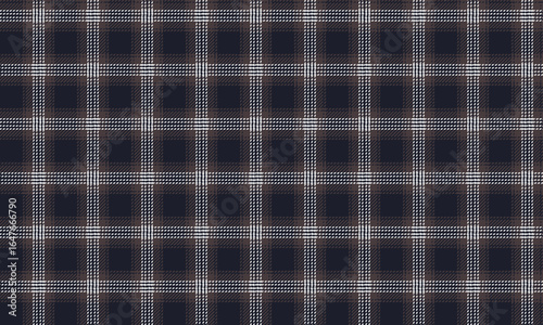 This seamless plaid pattern, in navy blue and white, offers a classic and warm feel. Perfect for designing clothes, skirts, shirts, and pants, it adds a simple yet unique charm.