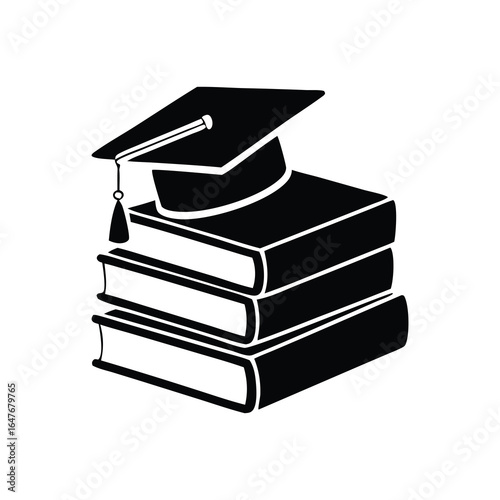 Black and White Education Icon Set

