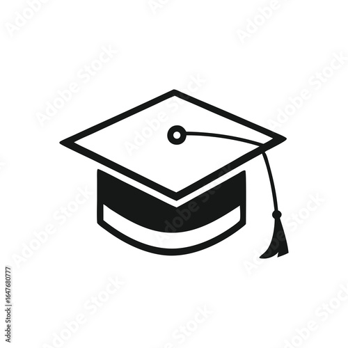 Black and White Education Icon Set

