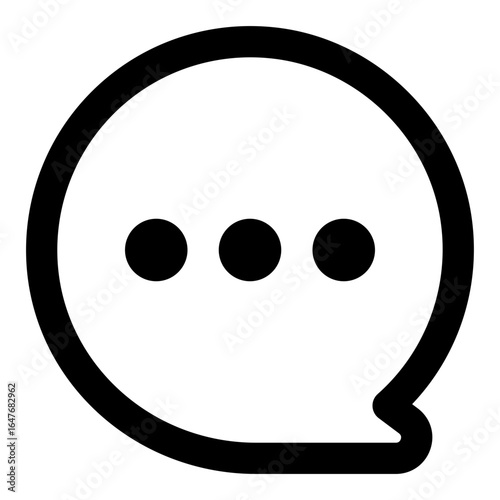 Circular Chat Bubble Icon