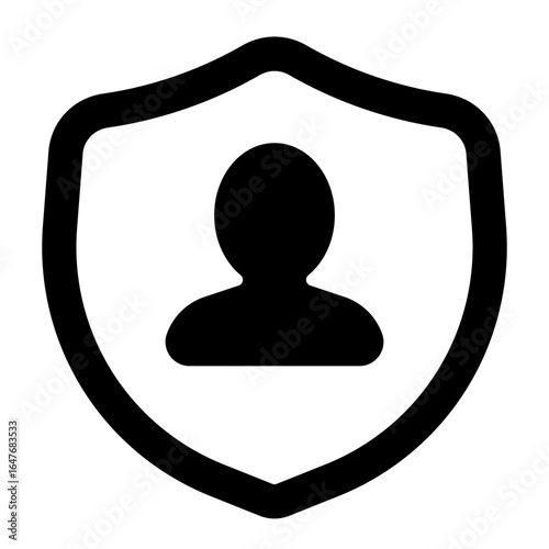 Person Protected by Shield Icon