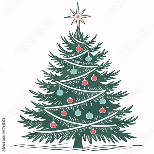 An excellent Christmas tree of superior quality. This perfect and flawless image is great for designs that need to convey a sense of perfection, high standards, and elegance.