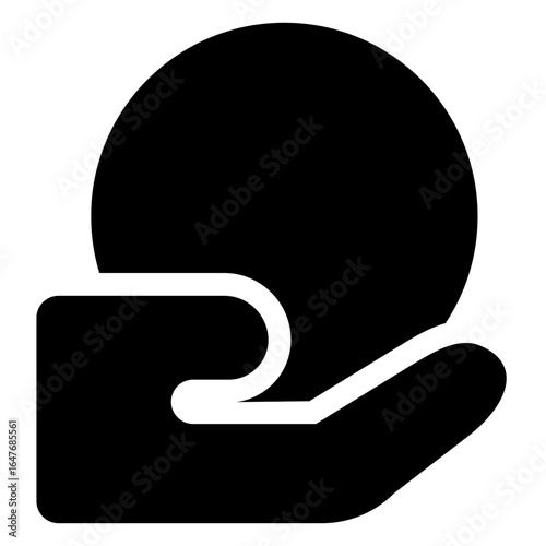 Hand Receiving Dollar Coin Icon