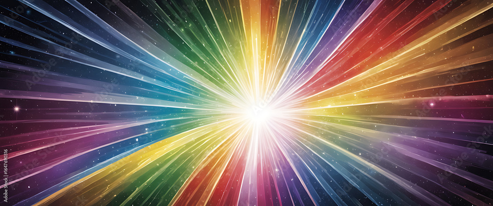 Obraz premium Spotlight, cosmic explosion of light, light burst background, light, bright, ray, abstract, glow, design, explosion, burst, shine, effect