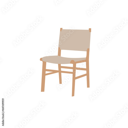 vector illustration of brown chair in furniture industry  