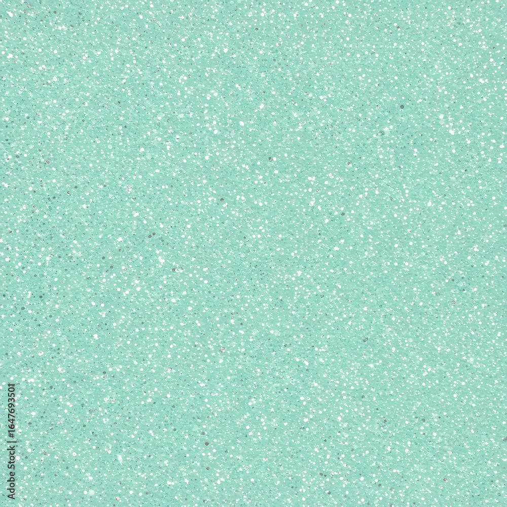 Fototapeta premium Abstract pastel turquoise shiny glitter background. Sparkling mint green surface with shimmering texture for festive design.