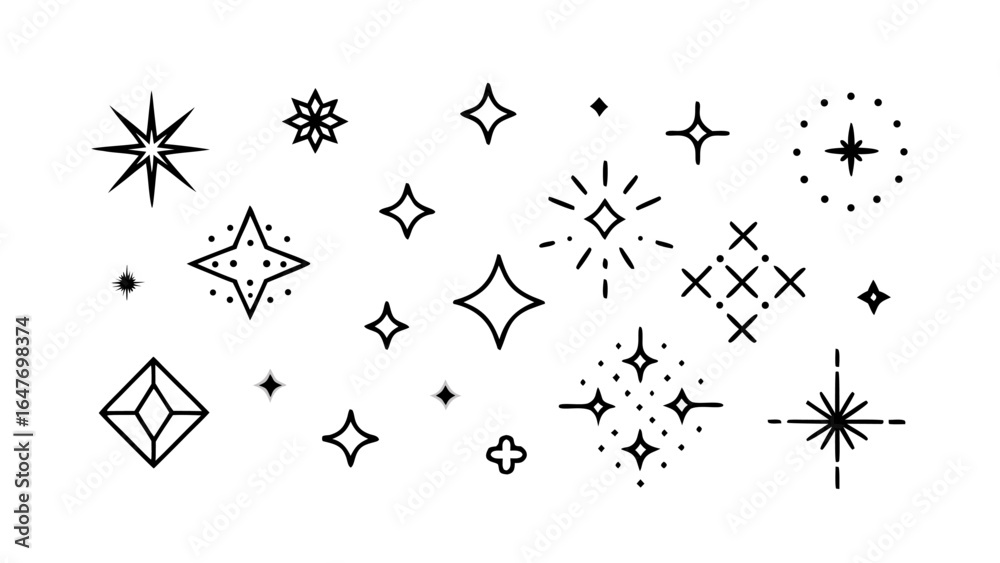 Fototapeta premium Star Burst Sparkle Vector Graphics