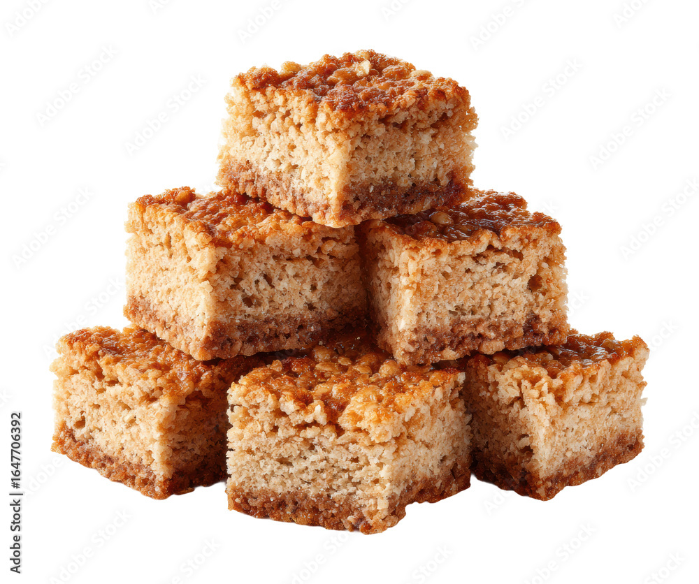 Delicious homemade dessert squares kitchen food cozy isolated on transparent background Delicious homemade dessert squares kitchen food cozy isolated on transparent background