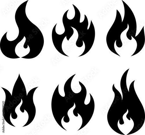 Abstract Floral Vector Icons