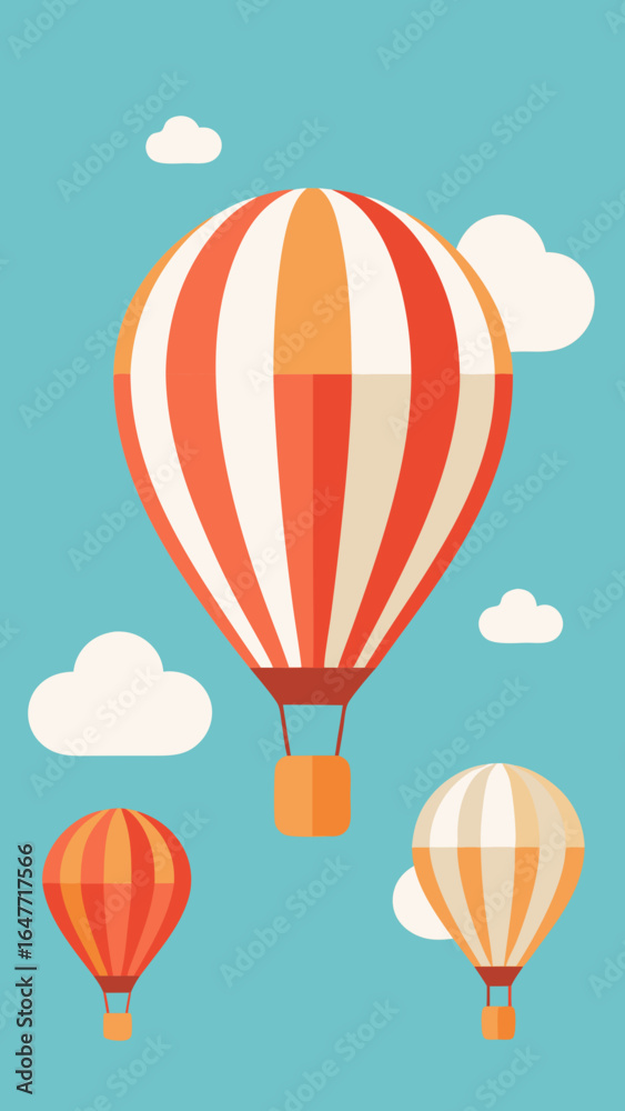 Obraz premium retro hot air balloons sky festival