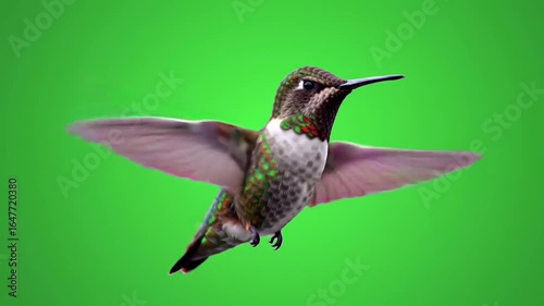 Hummingbird Flying Green Screen Video