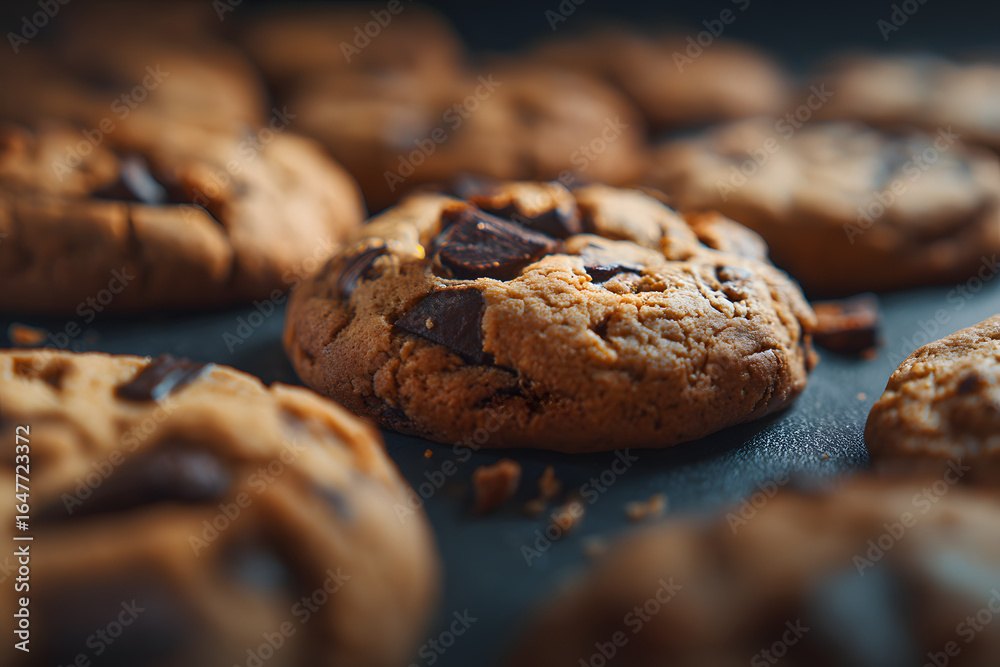 Fototapeta premium homemade chocolate chip cookies