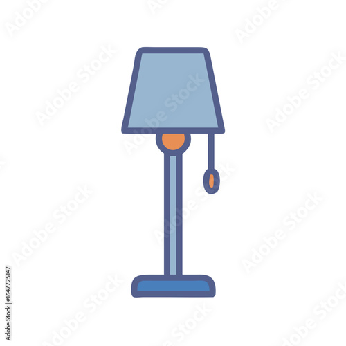 Modern minimalist style floor lamp with shade for cozy room lighting
