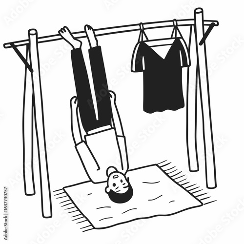 Man doing exercise on the floor isolated on white background