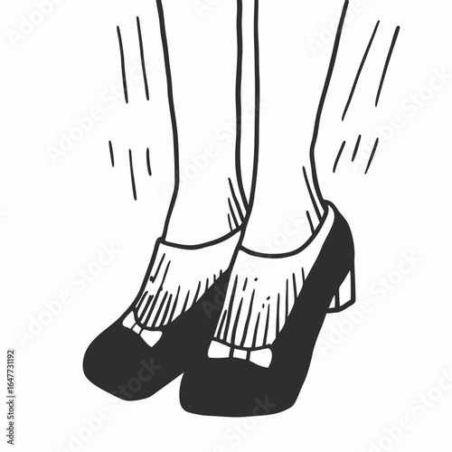 Illustration of a pair of shoes isolated on white background