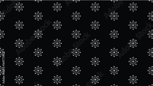Refined Seamless White and Gold Vector Pattern on Black – Elegant Geometric Diamonds and Stars for Luxury Print, Packaging, and Home Decor Applications