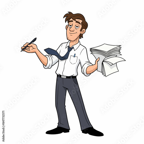 businessman with a clipboard