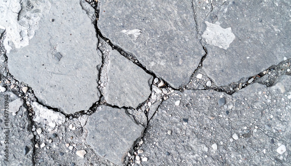 Obraz premium Cracked paving stones
