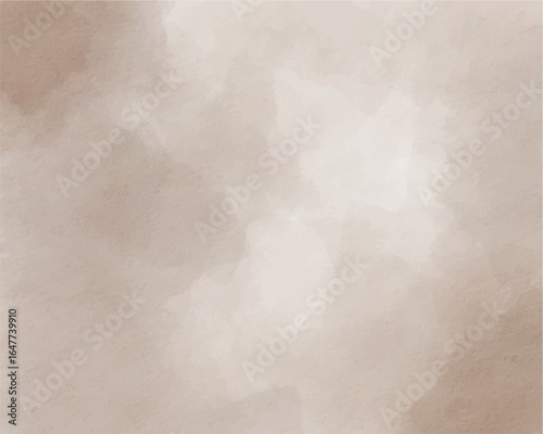 Vintage watercolor background in soft beige and sepia tones. Hand painted texture resembling aged paper with delicate gradients and organic flow. Perfect for invitations, branding, creative projects
