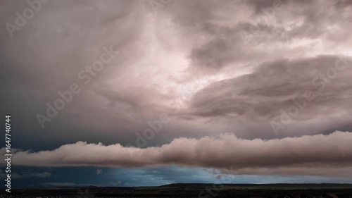 Storm forming in the spring in the Canada's west