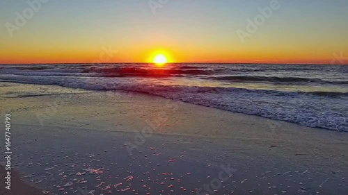 Wallpaper Mural Aerial Drone Flying Towards Sunset Over Ocean at Myrtle Beach Torontodigital.ca